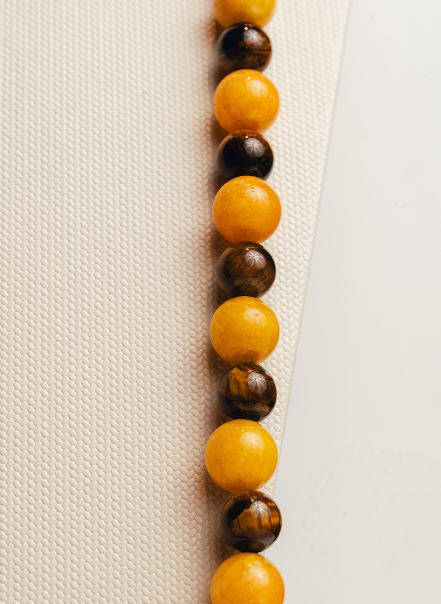 Le Gemme Red Jade and Tiger's Eye Necklace