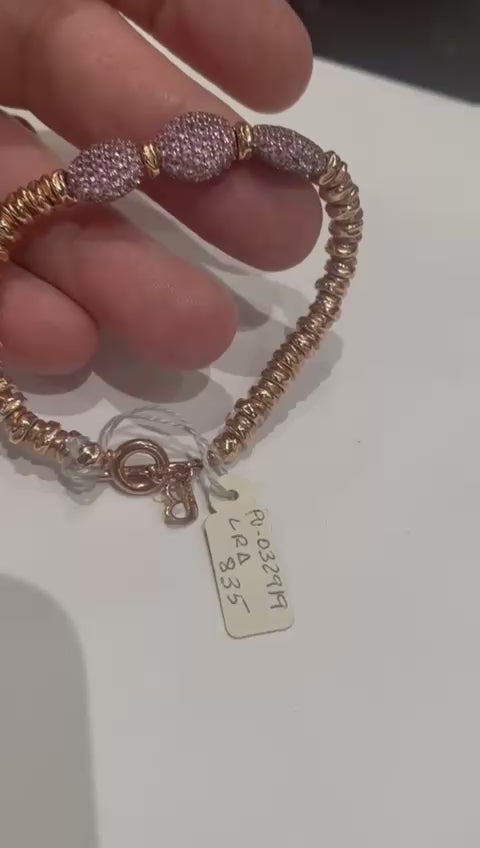 Pink Sapphire and Spinel Bracelet